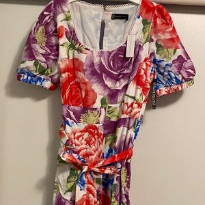 Maxi flower dress runs small